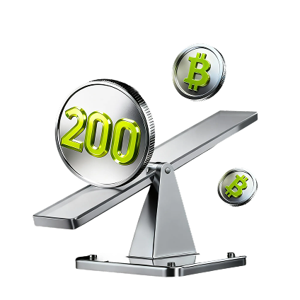 <p>Up to 200× leverage,</p> supports crypto, precious metals and stock contracts